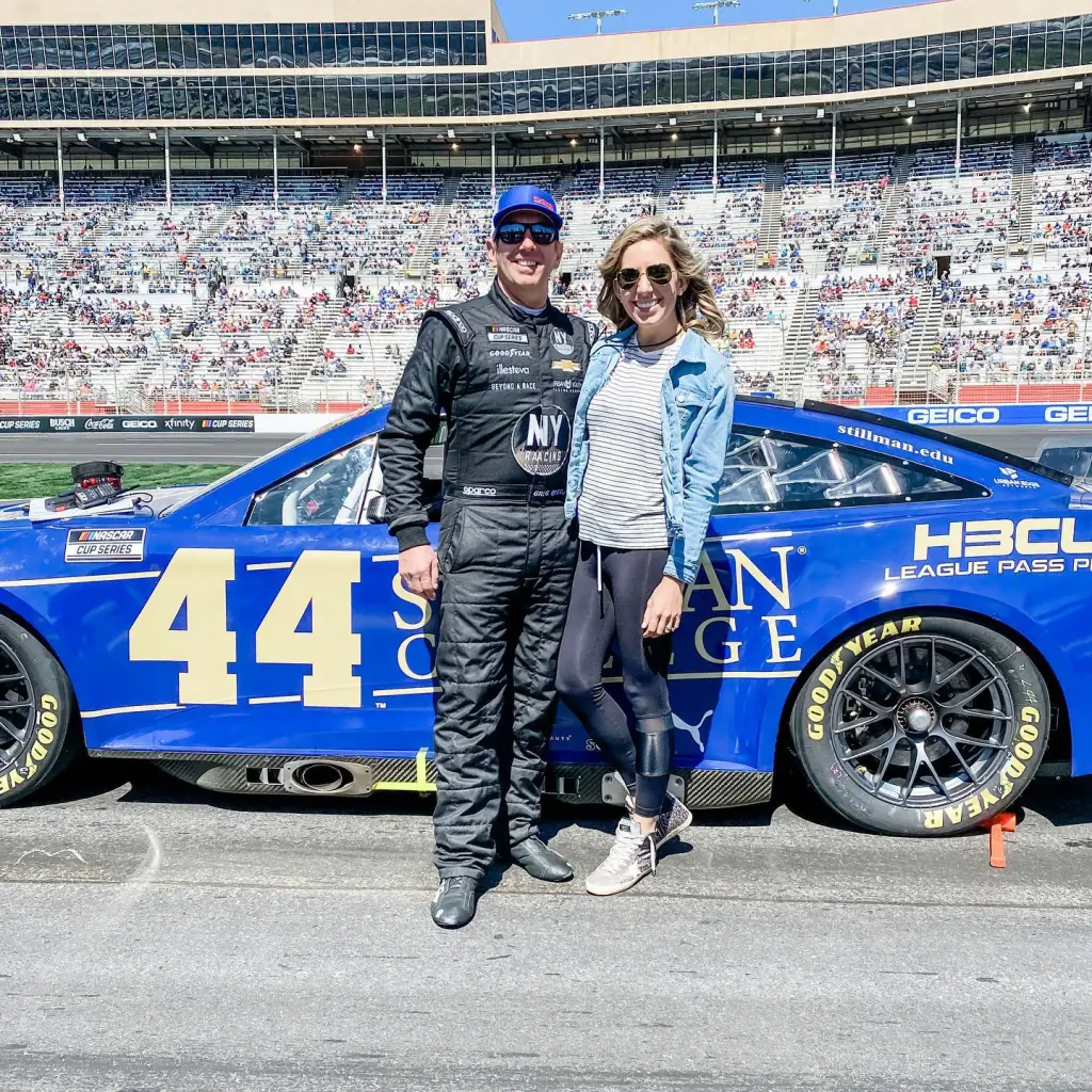 NASCAR driver Greg Biffle poses with his family in an undated social media photo.