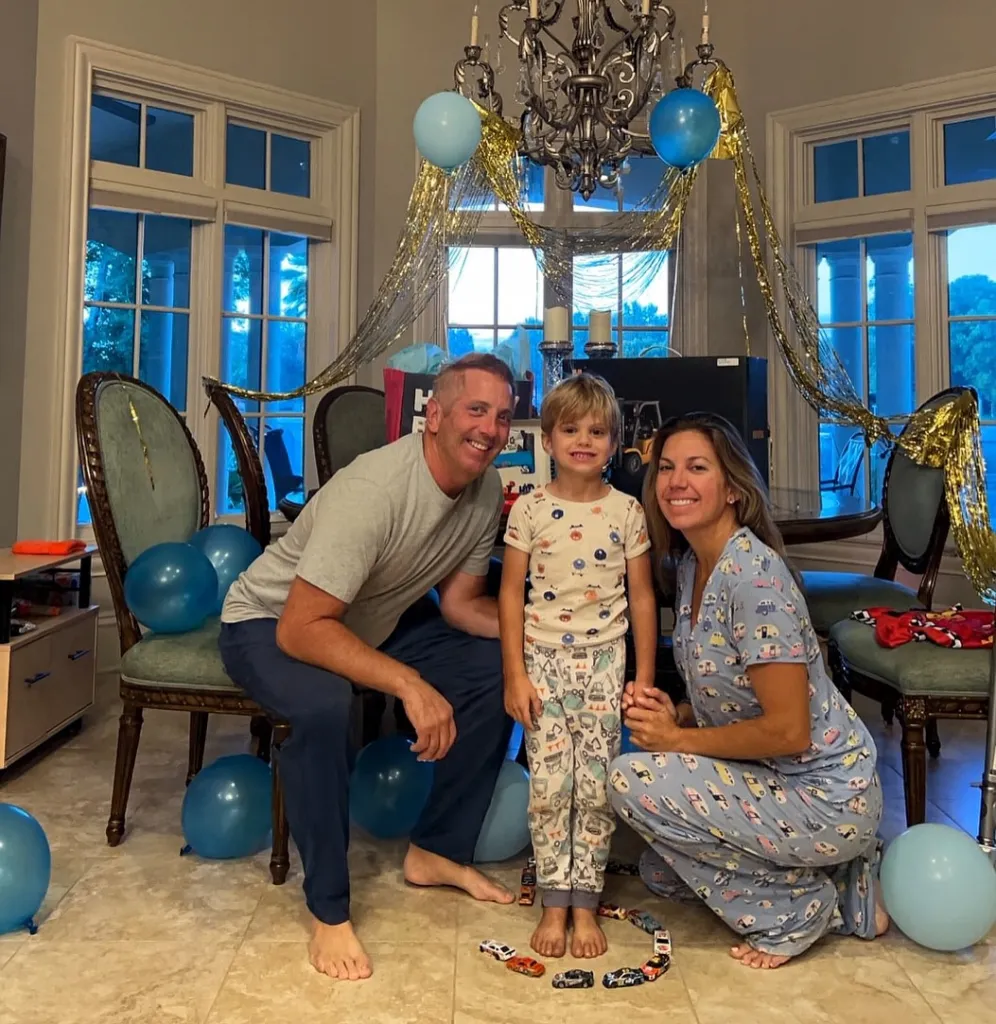 NASCAR driver Greg Biffle poses with his family.