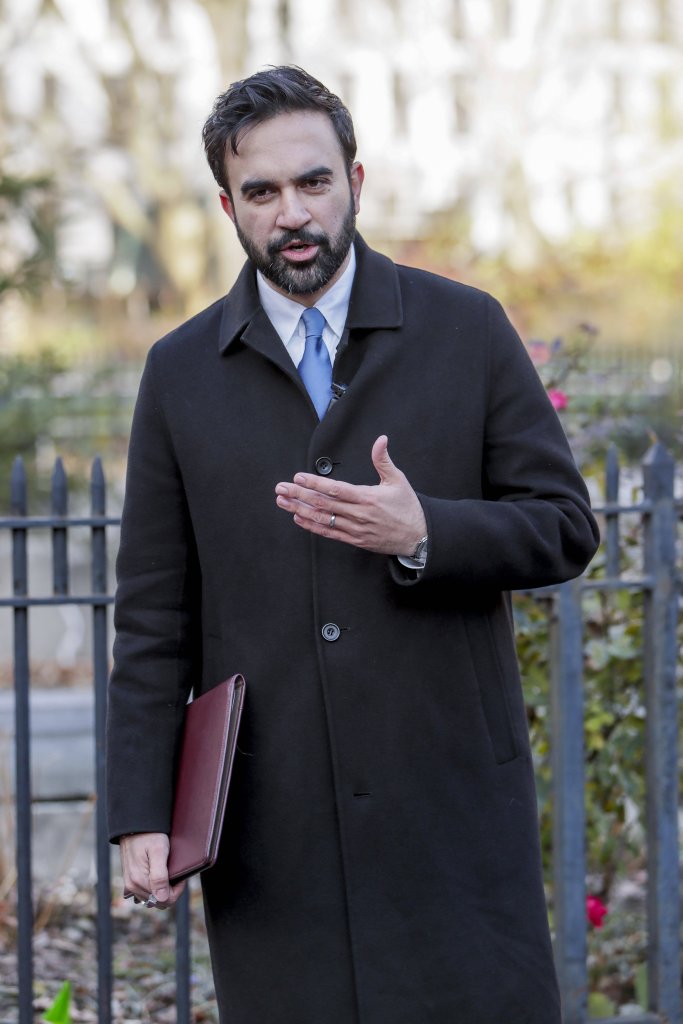 New York City mayor-elect Zohran Mamdani met with the public during a hot chocolate giveaway event before speaking with the media in attendance on December 4, 2025 in New York City.