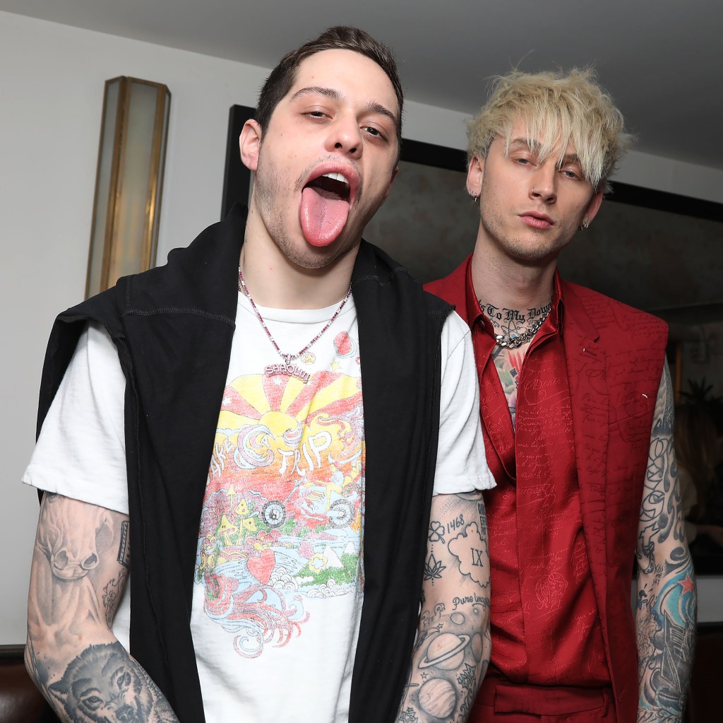 Pete Davidson and Colson Baker (Machine Gun Kelly) at the New York Premiere of 