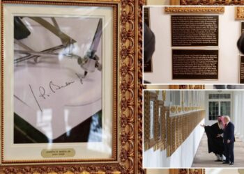 Trump rips predecessors Biden, Obama and Bush with new plaques on ‘Presidential Walk of Fame’