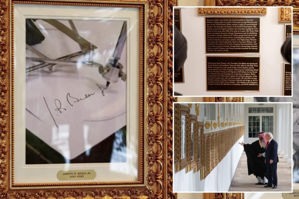 Trump rips predecessors Biden, Obama and Bush with new plaques on ‘Presidential Walk of Fame’