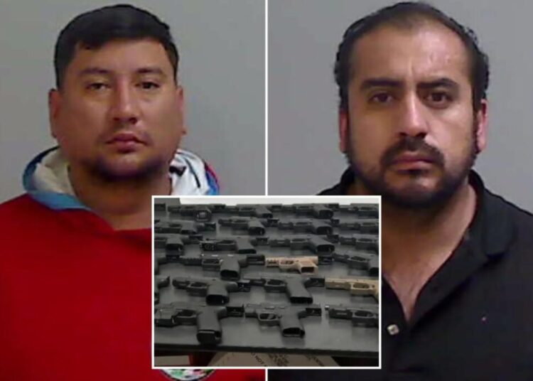 Two arrested after dozens of guns, including ‘cop-killer’ model, found in spare tire at southern border: DPS