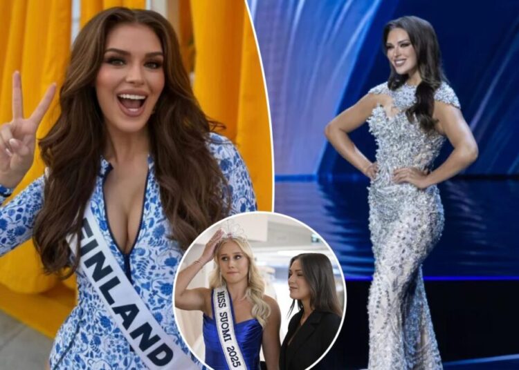 Miss Finland Sarah Dzafce stripped of crown over racist gesture in social media post