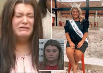 Former Georgia beauty queen Trinity Poague breaks down after being sentenced in murder of ex-boyfriend’s toddler son