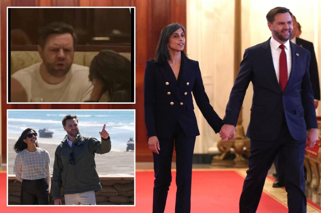 JD Vance savagely claps back at trolls claiming photo shows him yelling at wife Usha inside restaurant