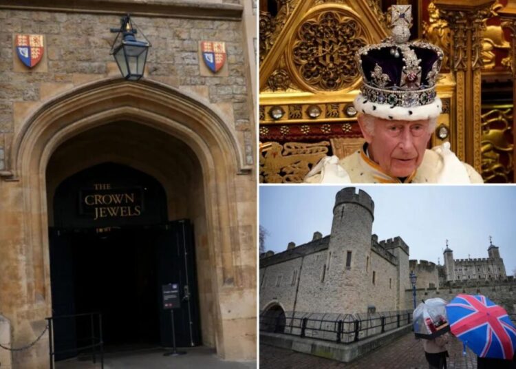 Resistance group members arrested in London for throwing food at State Crown display case