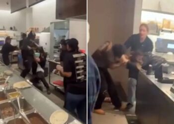 Violent caught-on-video brawl between customers and Connecticut Chipotle workers sparks police investigation