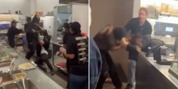 Violent caught-on-video brawl between customers and Connecticut Chipotle workers sparks police investigation