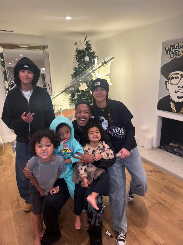 Nick Cannon with five of his children.