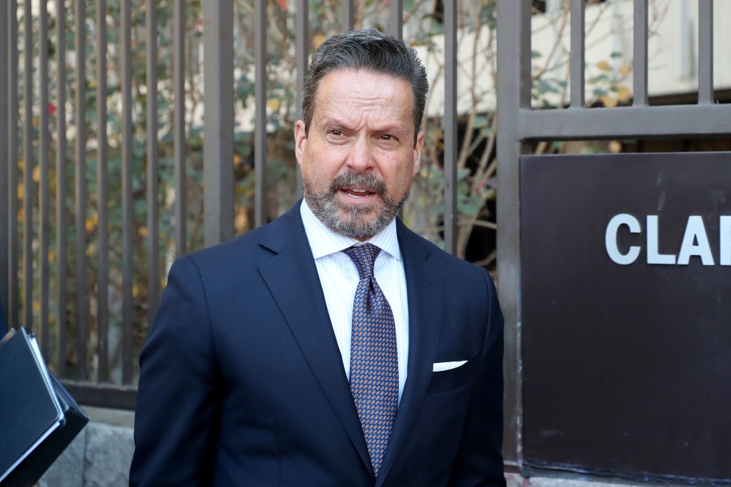 Attorney Alan Jackson outside Los Angeles courthouse.