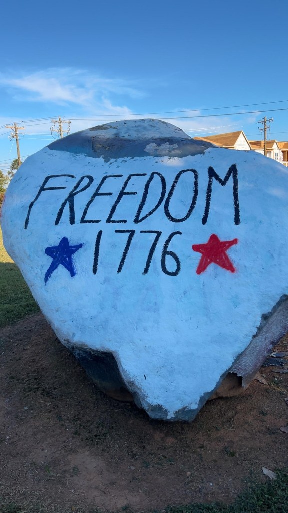 Spirit rock painted with