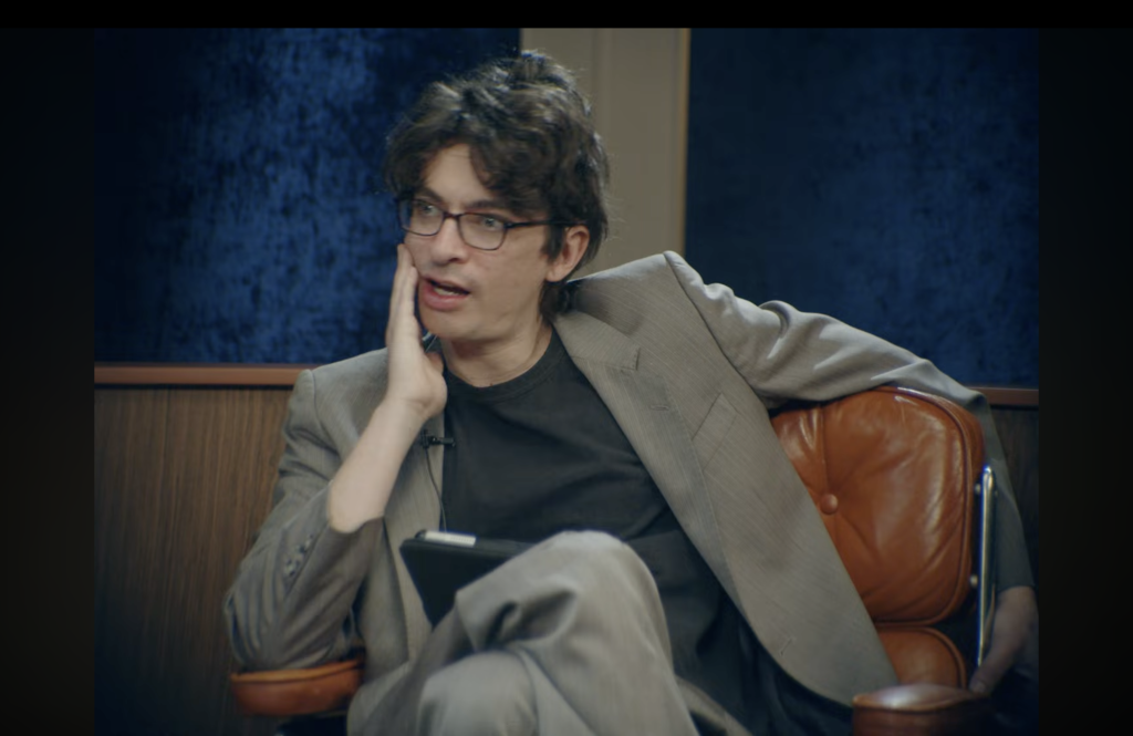 Olivia Nuzzi and Adam Friedland on the talk show.