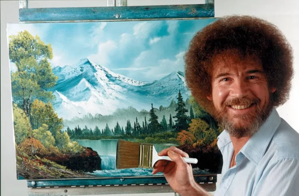 Bob Ross with his perm
