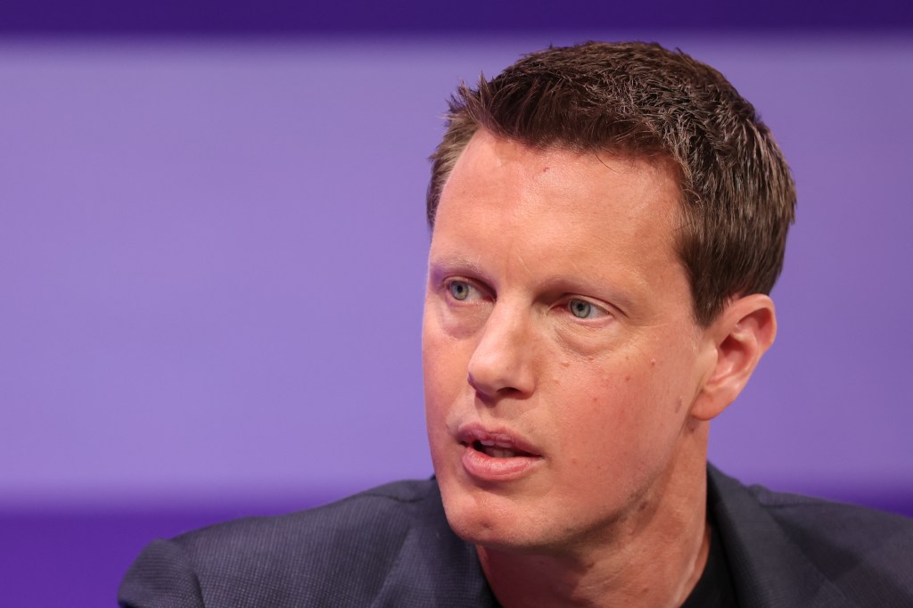 David Ellison, CEO of Paramount Skydance, speaking at the Bloomberg Screentime conference.