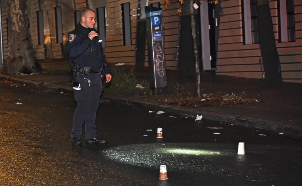 A 16-year-old boy was struck by a stray bullet during a Sunday afternoon football game at Avenue J and East 16th Street in Midwood, authorities and sources said.