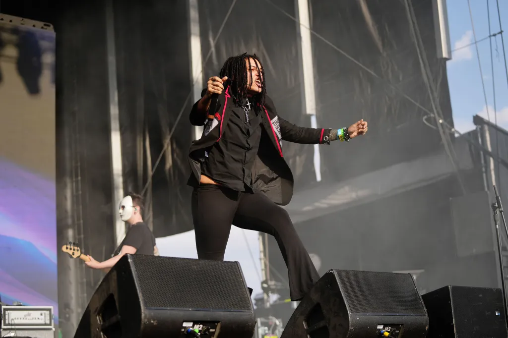 POORSTACY performing at the 2021 Life Is Beautiful Music & Art Festival.