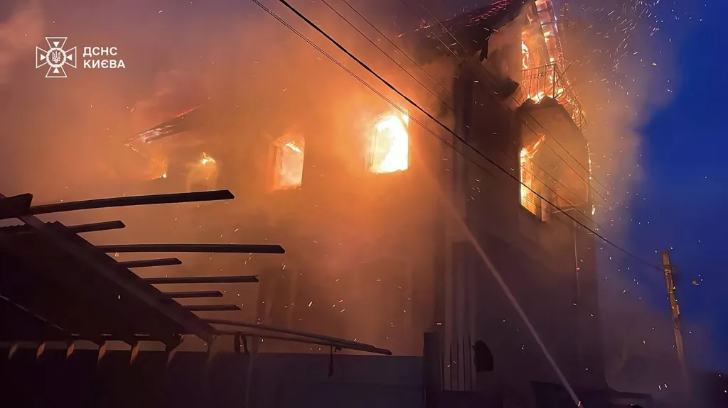 Several powerful explosions rocked Kyiv as buildings suffered extreme damage on December 27, 2025.