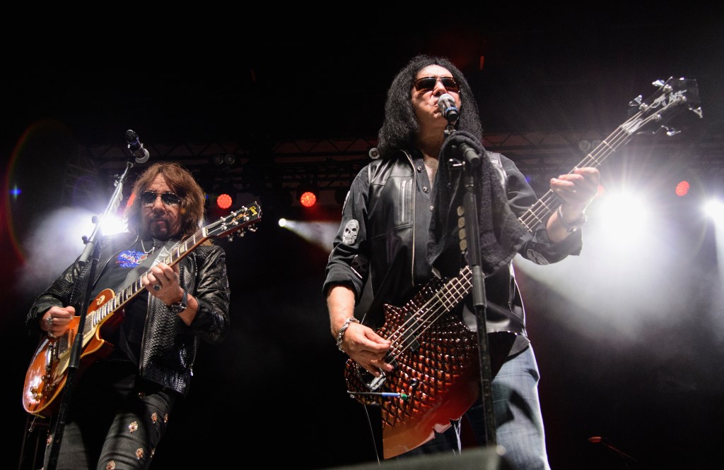 Ace Frehley and Gene Simmons performing at The Children Matter Benefit Concert.
