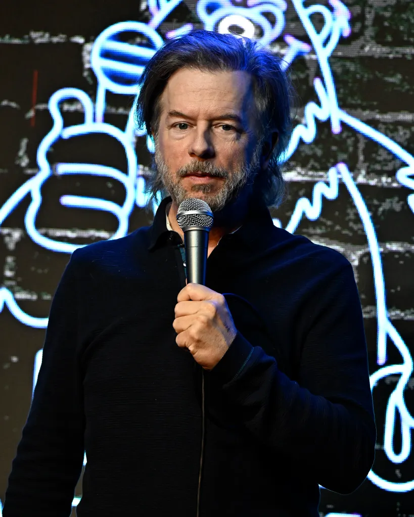 Comedian David Spade performs at The Ice House Comedy Club on April 06, 2025 in Pasadena, California.