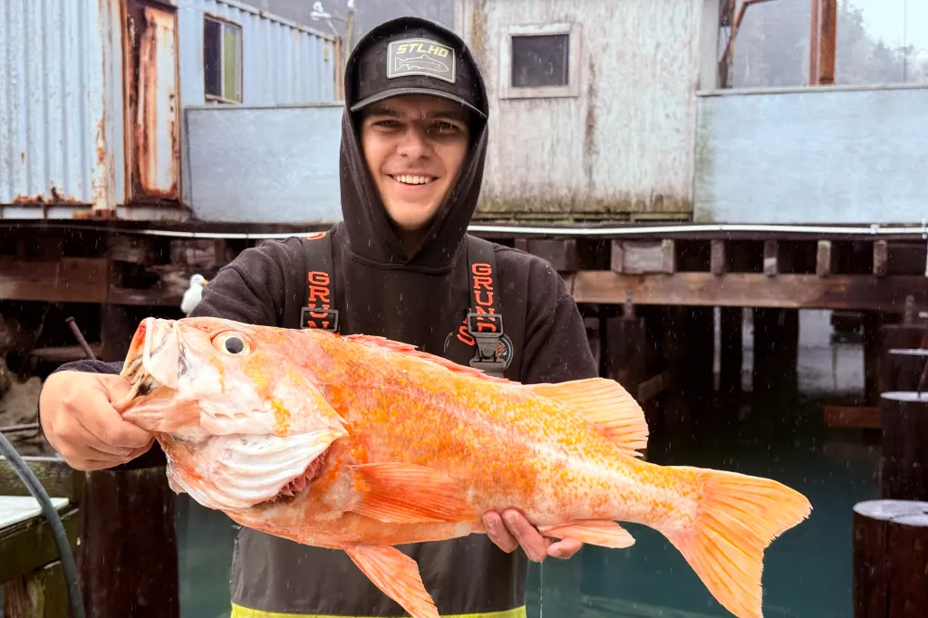 Mendocino County fisherman Brendan Walsh, 26, said he caught the fish Tuesday off the coast of Albion, about 150 miles north of San Francisco.