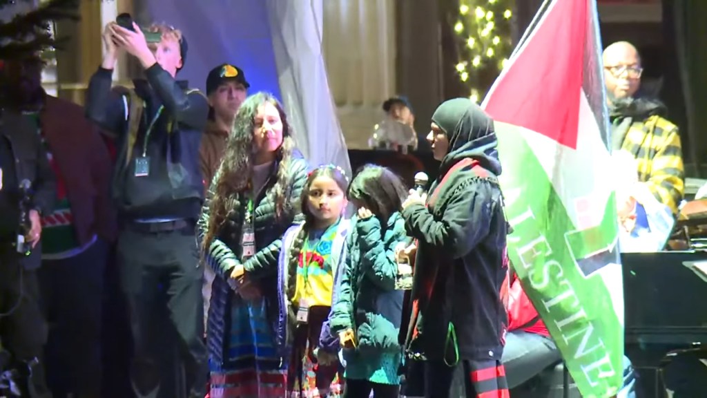 As thousands gathered in Pioneer Courthouse Square for the Oregon city’s 41st annual tree-lighting on Friday night, leaders and speakers avoided mentioning “Christmas” at any point — including in the ceremony itself and the event’s ads.