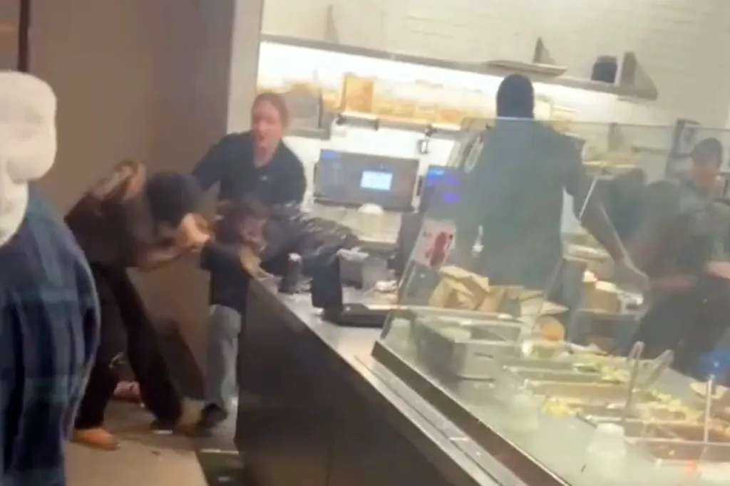 It’s unclear what sparked the violent altercation.