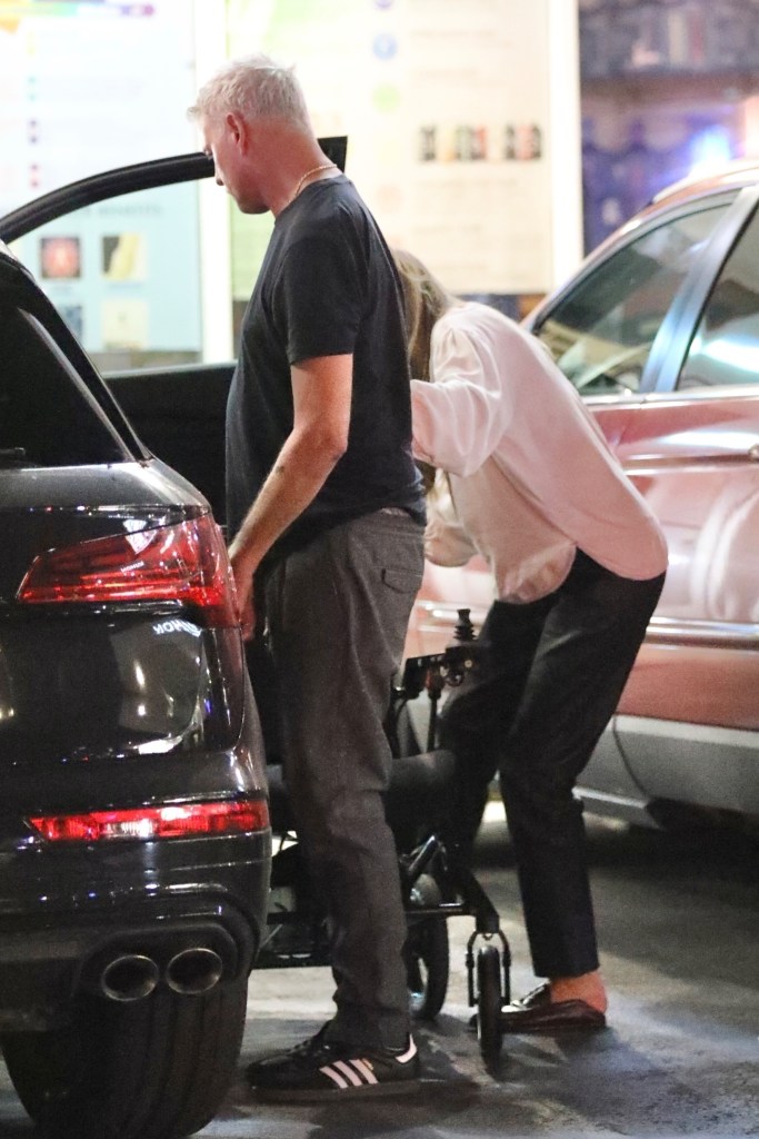 Eric Dane with his wife Rebecca Gayheart and daughter Georgia Dean outside Sushi Park in West Hollywood.