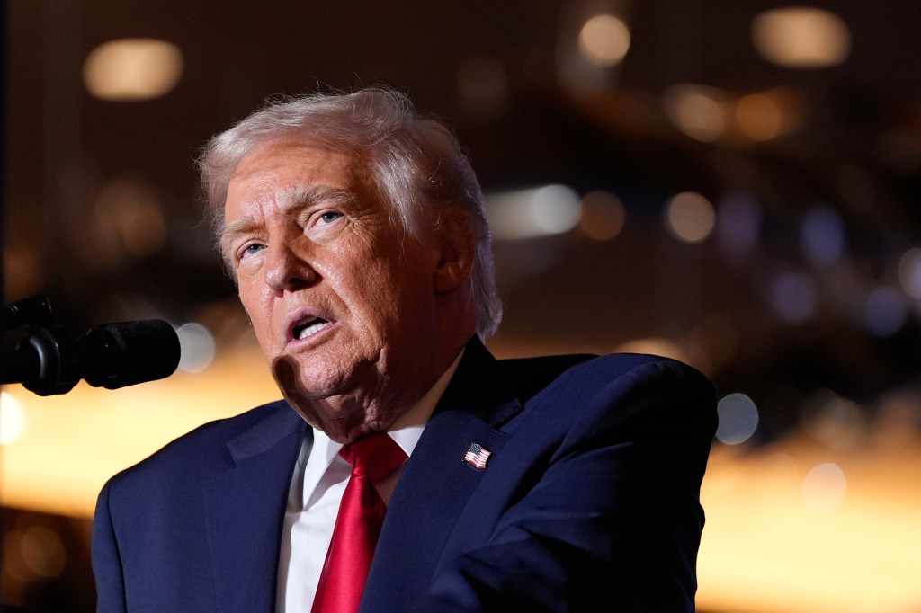 President Donald Trump speaking at Mount Airy Casino Resort.
