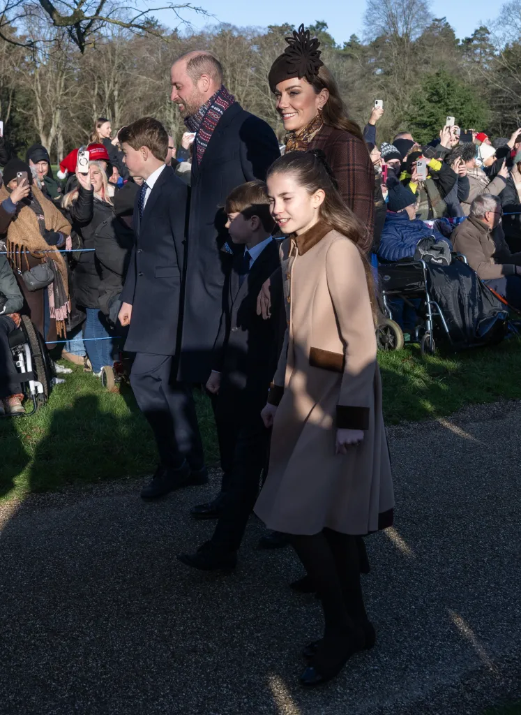 The British royal family attend the Christmas Morning Service.