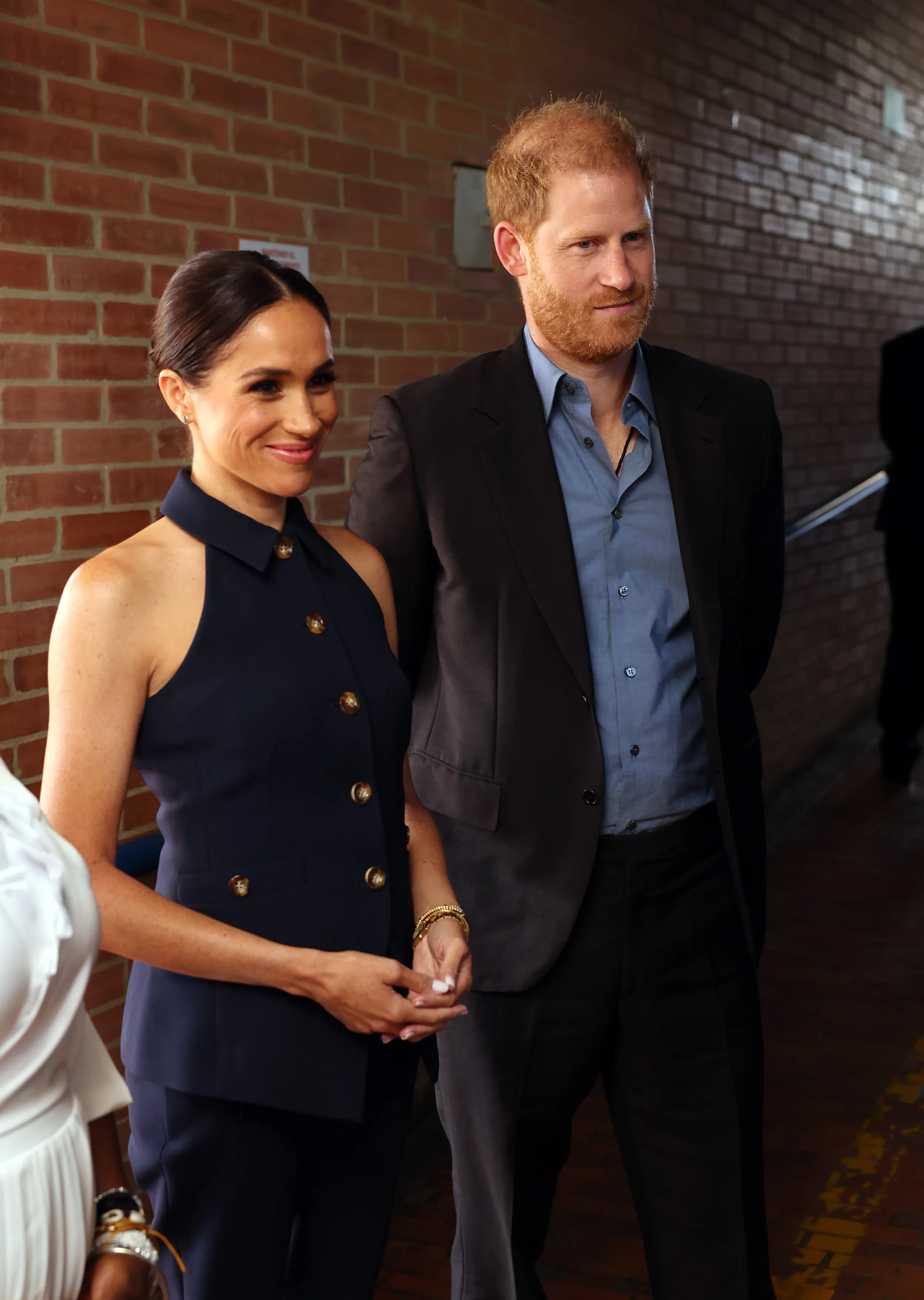 Meghan, Duchess of Sussex and Prince Harry, Duke of Sussex, visit a charter school in Bogota, Colombia.