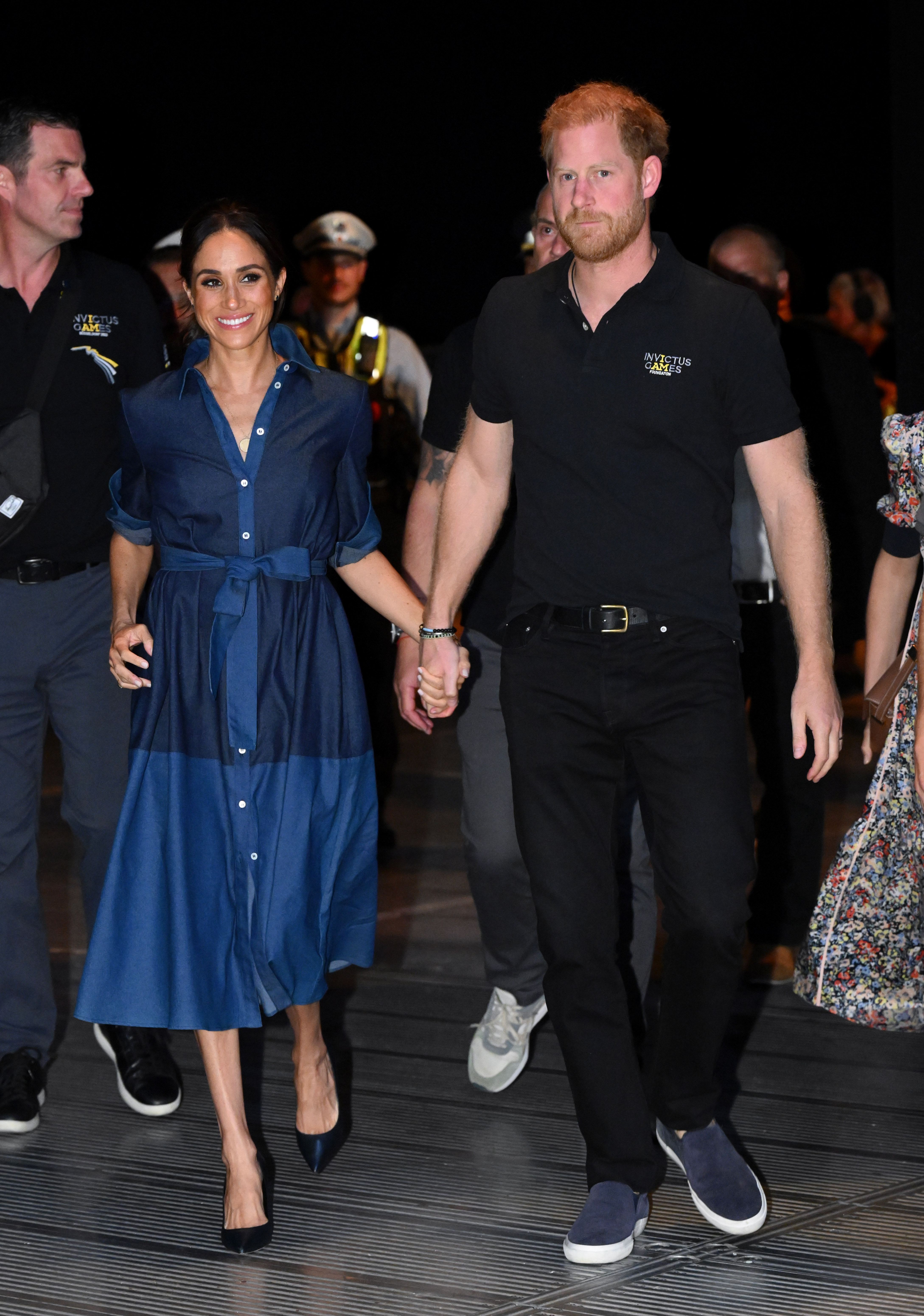 Prince Harry and Meghan, Duchess of Sussex, attend the sitting volleyball final at the Invictus Games Düsseldorf 2023.