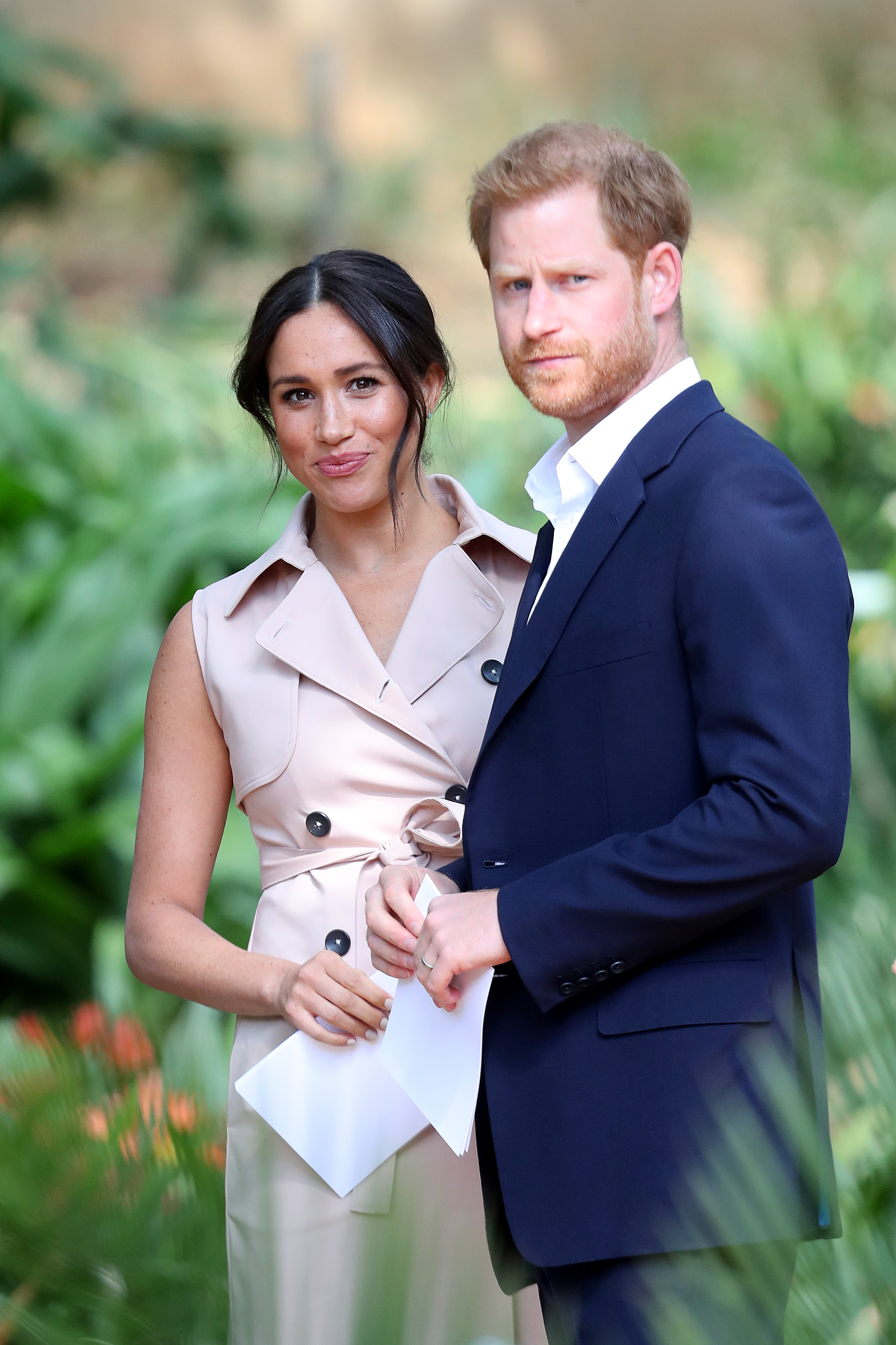 Meghan Markle, Duchess of Sussex, and Prince Harry, Duke of Sussex, at a Creative Industries and Business Reception in Johannesburg.
