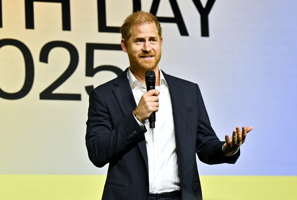 Prince Harry, The Duke of Sussex, speaks at Project Healthy Minds' World Mental Health Day Festival.