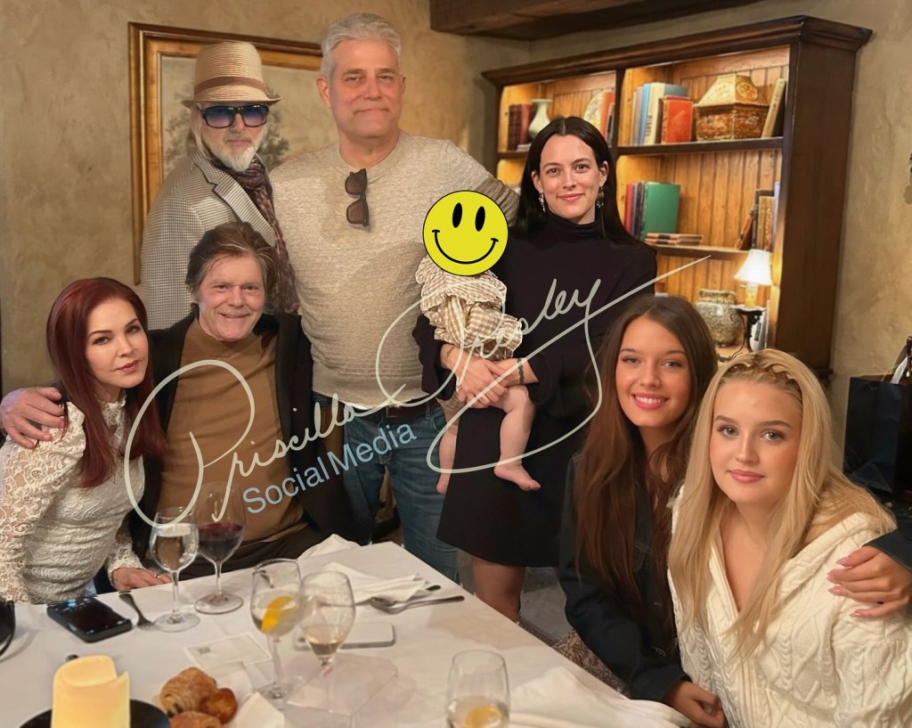 Priscilla Presley and her family.