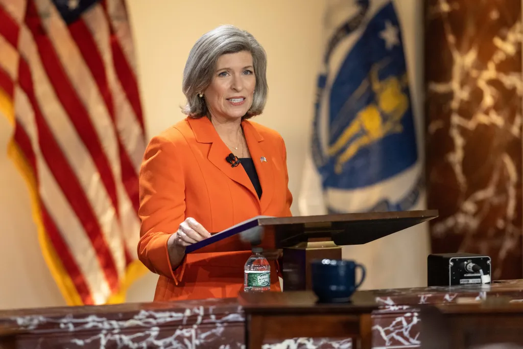 Senator Joni Ernst gives opening remarks at The Senate Project.