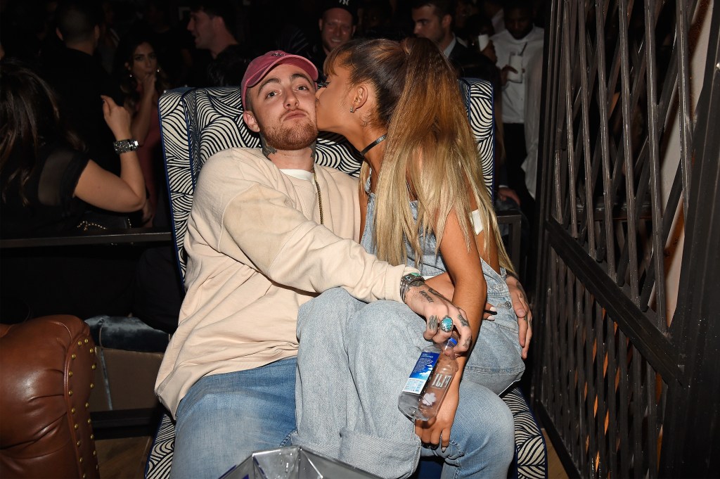 Rapper Mac Miller and singer Ariana Grande at the 2016 MTV Video Music Awards after-party.