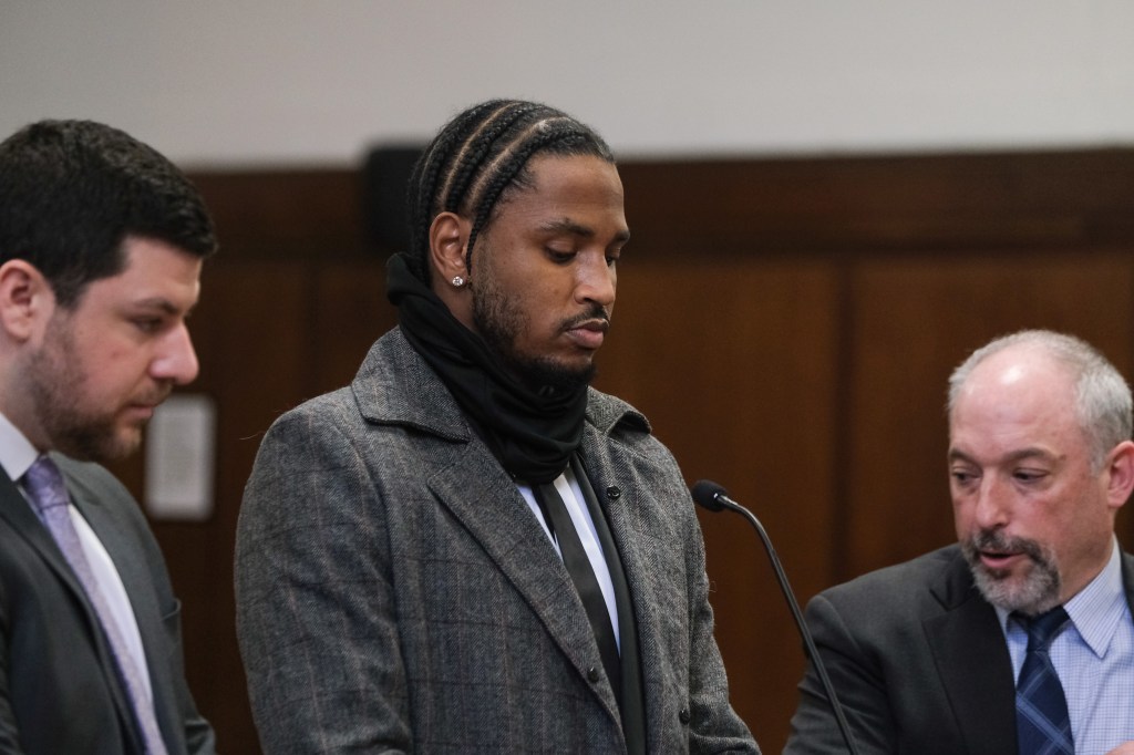 Rapper Tremaine Neverson, also known as Trey Songz, appears in court.