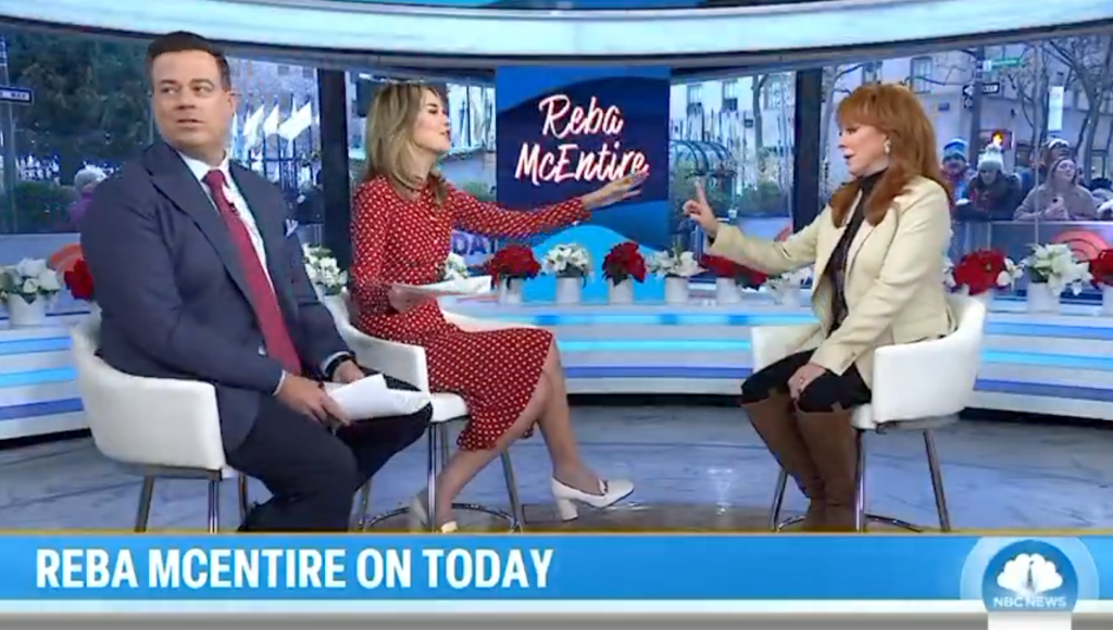 Reba McEntire speaking on the TODAY show set.