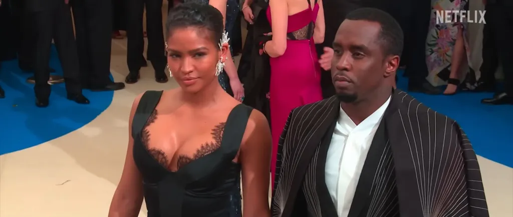 Diddy and Cassie Ventura on a red carpet.