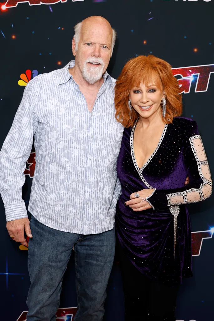 Rex Linn and Reba McEntire attend the America's Got Talent Red Carpet.