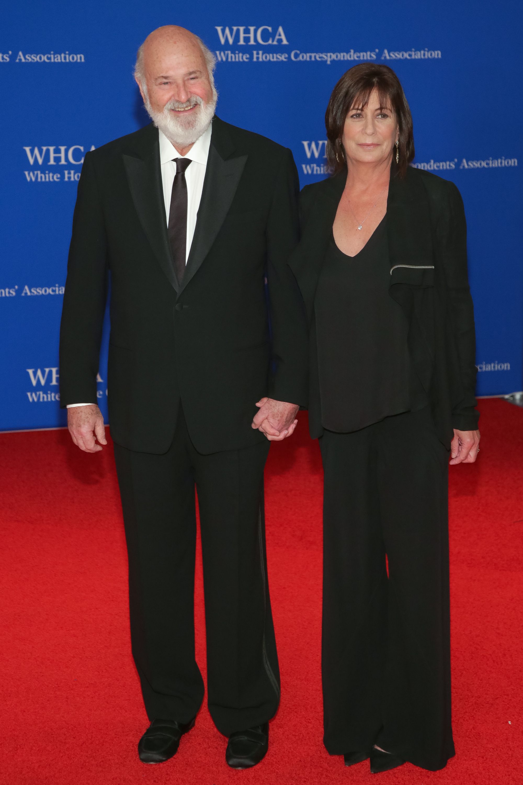 Rob Reiner and Michele Singer Reiner on the red carpet at the White House Correspondents' Dinner.