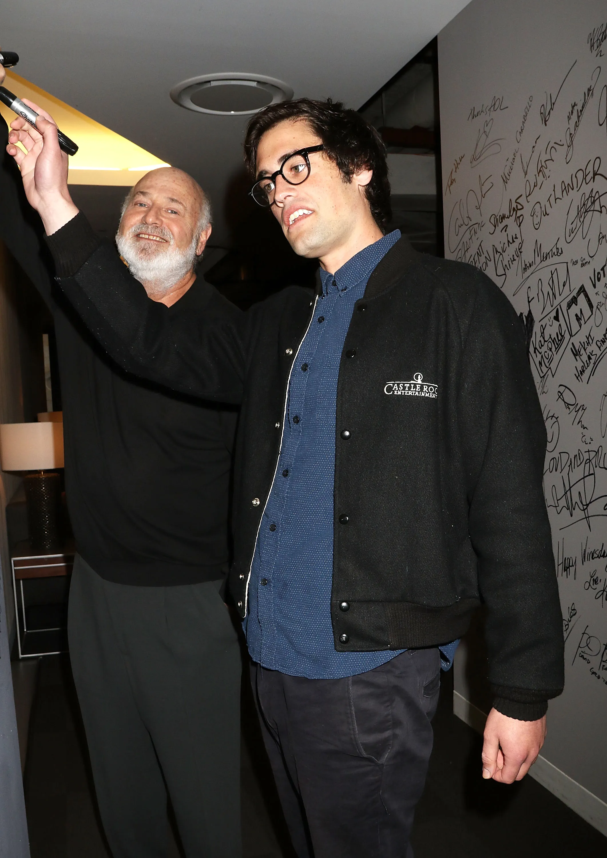 Rob and Nick Reiner attend AOL Build Speaker Series in New York on May 4, 2016