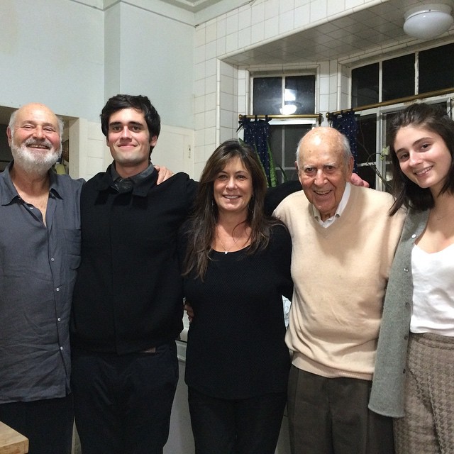 Rob Reiner with his wife Michele and their kids Nick and Romy