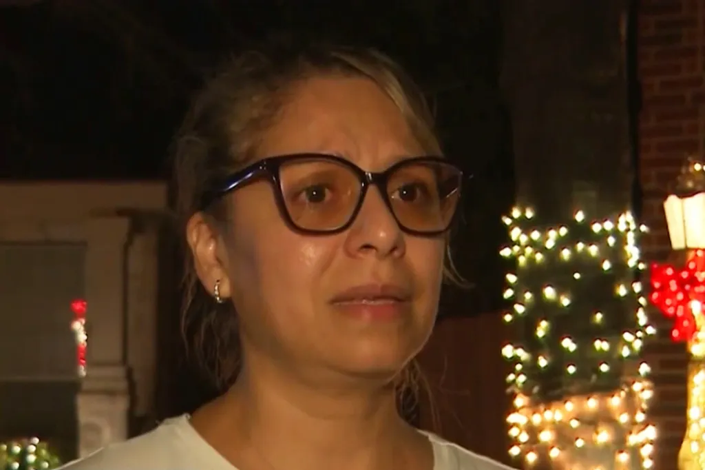 Camila Olmos' mother, Rosario, speaks to reporters after a body was found in the search for her missing daughter.