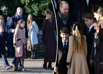 Prince William and Kate Middleton’s kids bundle up for royal Christmas Day church service