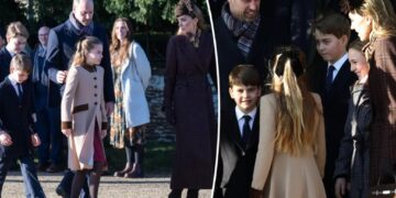 Prince William and Kate Middleton’s kids bundle up for royal Christmas Day church service