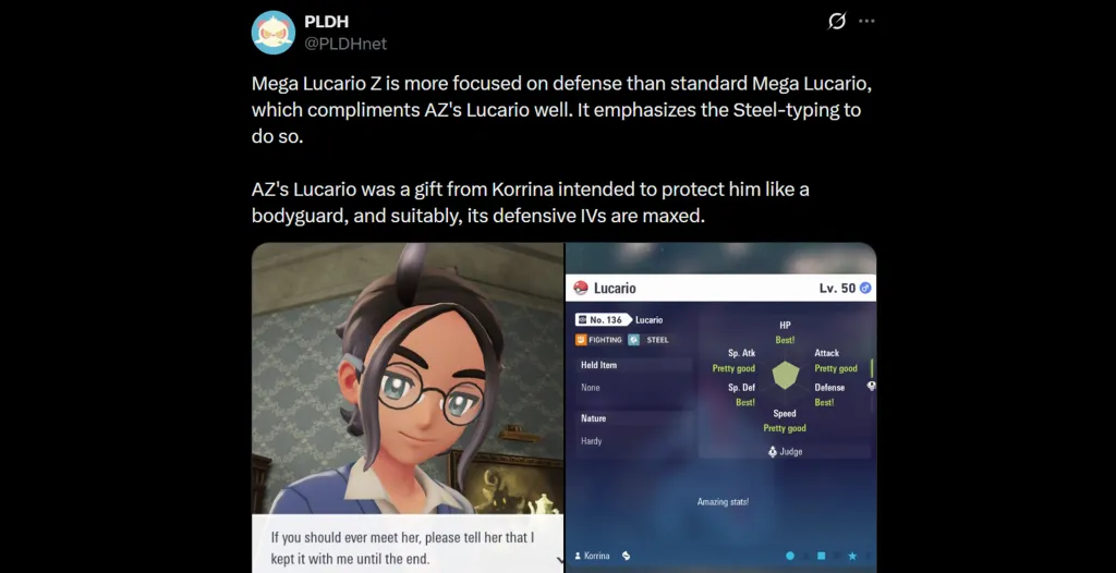 Rumored Mega Lucario Z Stats PLZA