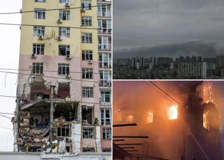 Russian drones, missiles pound Ukraine before Zelensky’s meeting with Trump