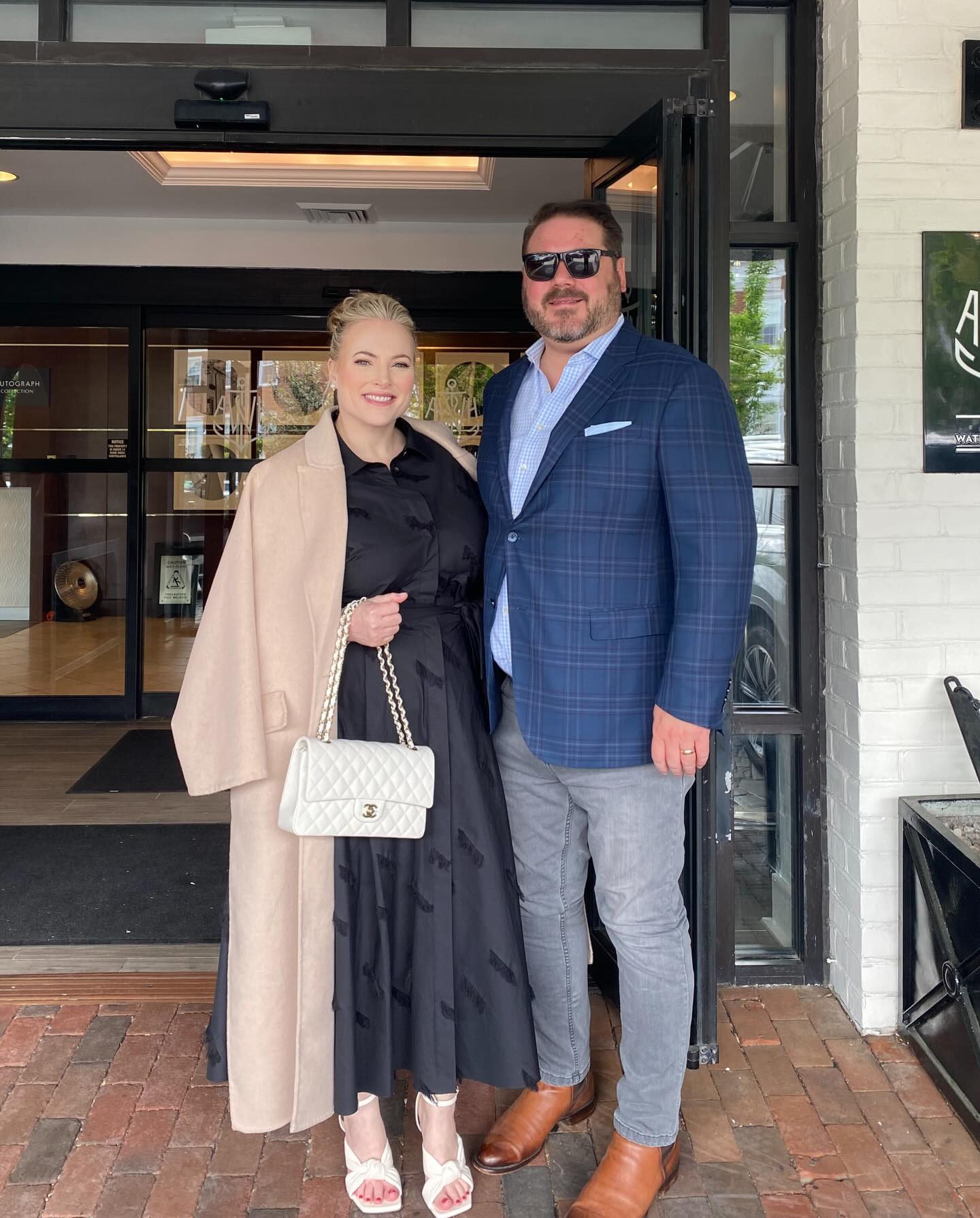 Meghan McCain and Ben Domenech smiling together.